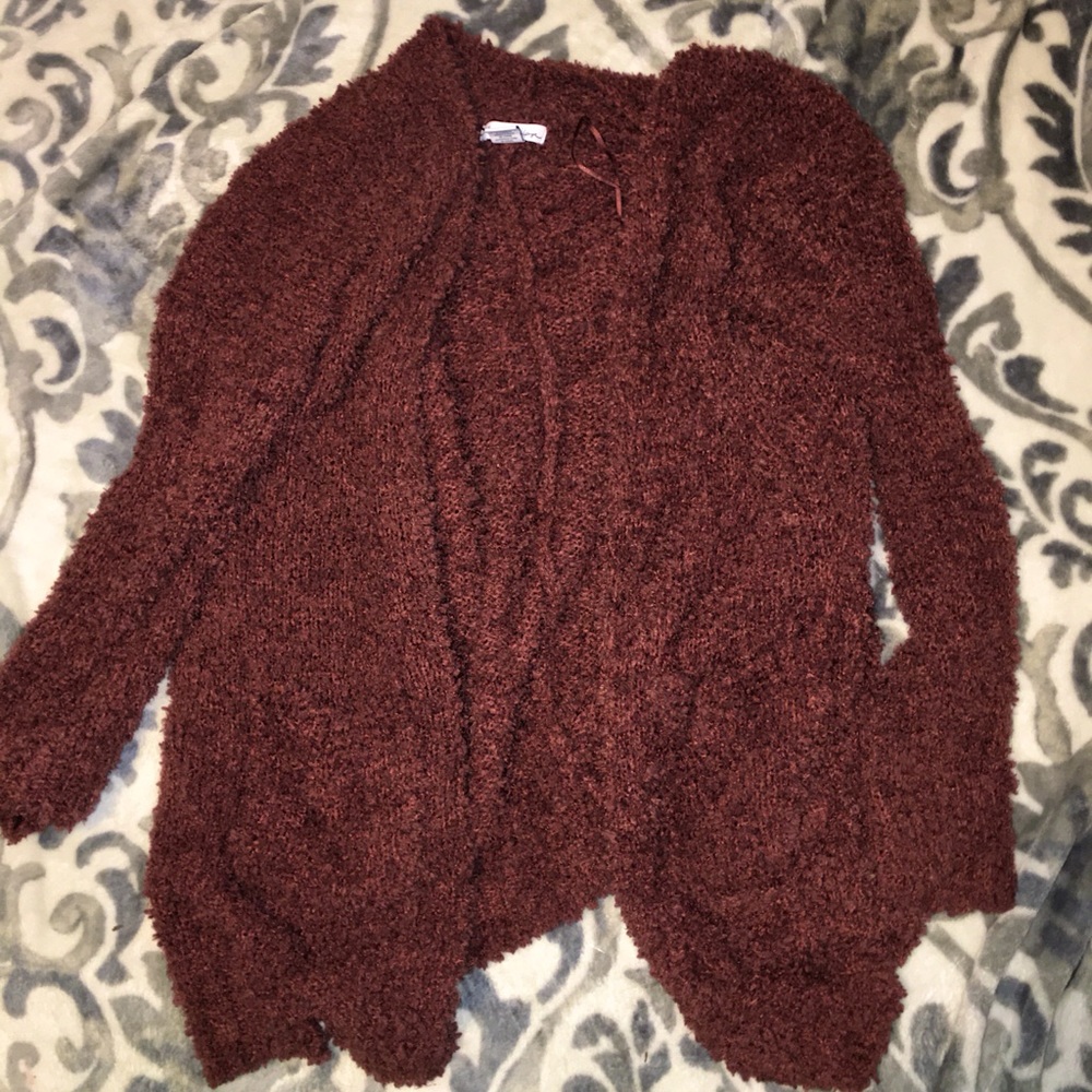 Maroon cardigan